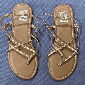Brand new Billabong rose gold sandals size 7